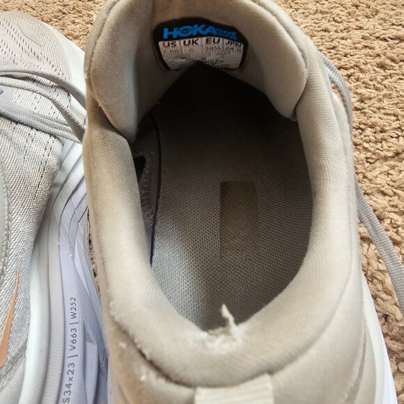 Hoka One One Bondi 8 Women's 7.5 B Shoes Gray Running Gym Sneakers 1127952 HMLR - Picture 7 of 10